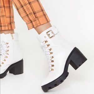 Nasty Gal If the Boot Fits Faux Leather Boots